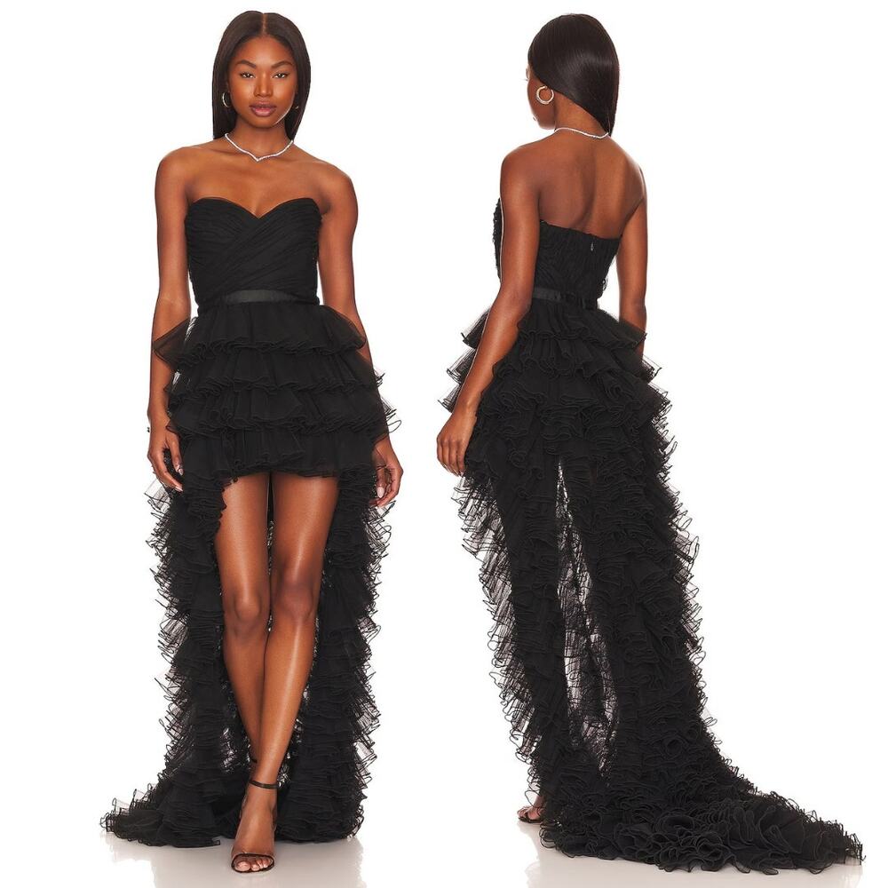 Lovers and Friends Elsa Strapless Tulle Dress Tiered Wedding Party Formal Prom S